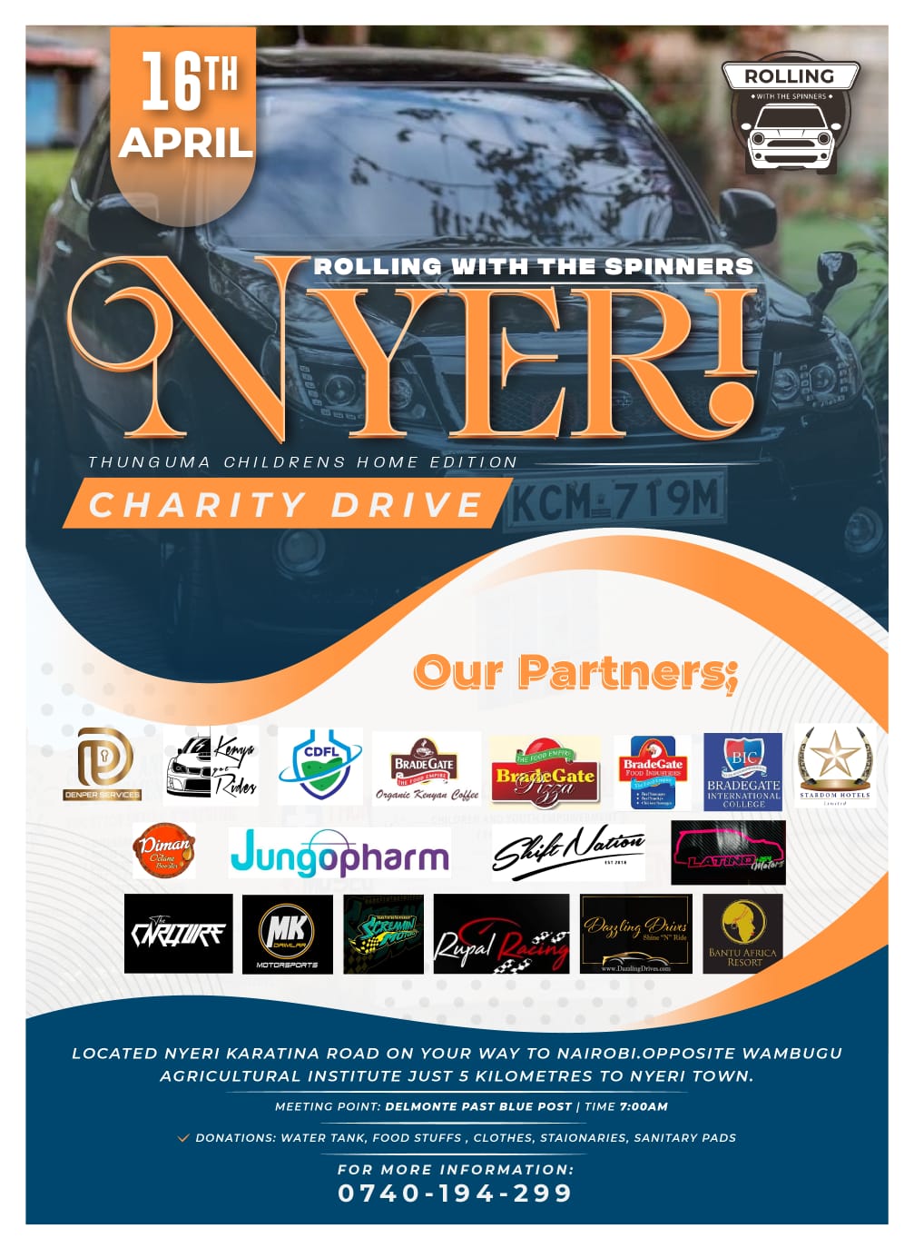 Rolling With The Spinners Nyeri Charity Drive