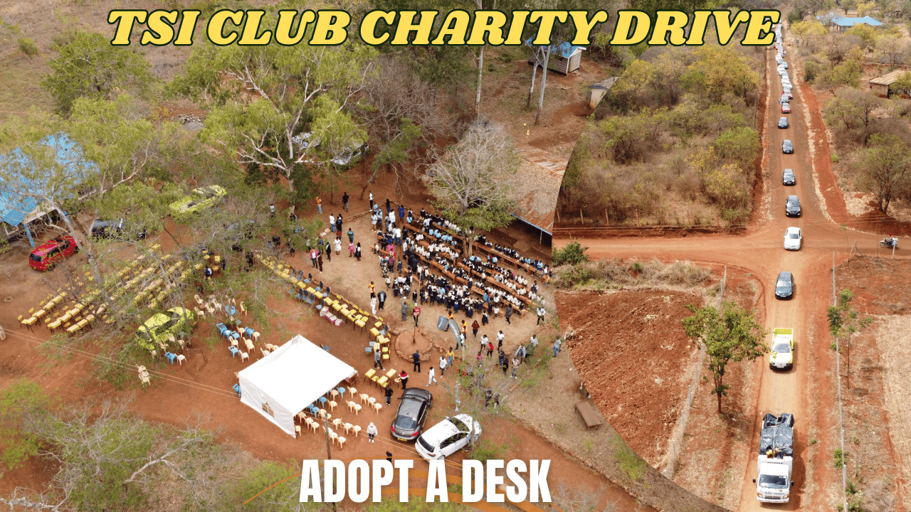 New Desk for Ngenge Primary School .TSI CAR CLUB CHARITY DRIVE